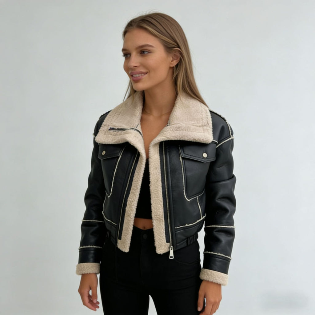 Lamb wool short coat