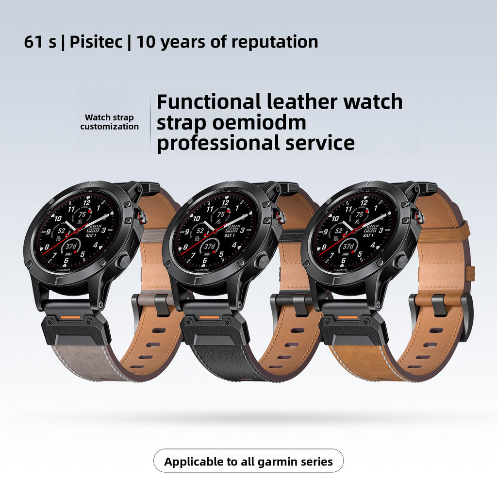 Genuine Leather Watch Strap for Garmin