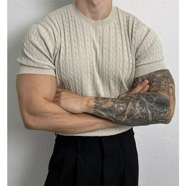 Men's Textured Short Sleeve Knit Shirt